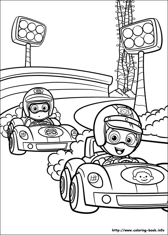 Plansa de colorat cu Bubble Guppies 77 80